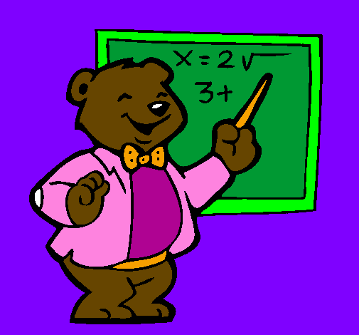 Desenho Professor urso pintado por ursinho bonito