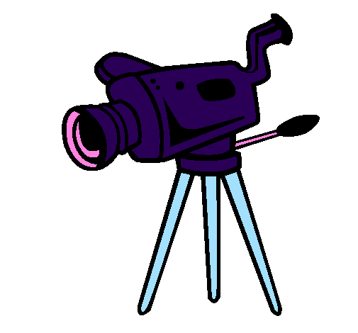 Desenho Câmera de cinema pintado por O becas a gatinhar