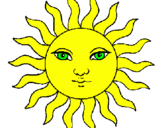 Desenho Sol pintado por jhennyfer Eduarda