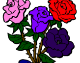 Desenho Ramo de rosas pintado por Nay*-*