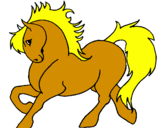 Desenho Cavalo robusto pintado por paint horse