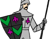 Desenho Cavaleiro da corte pintado por iris
