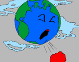 Desenho Terra doente pintado por emerson
