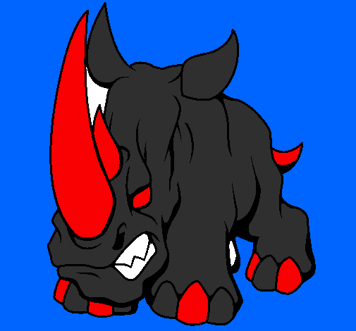 Desenho Rinoceronte II pintado por ecko 