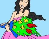 Desenho Ramo de flores pintado por Maryana
