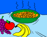 Desenho Fruta e caracois na caçarola pintado por isabella g camargo 