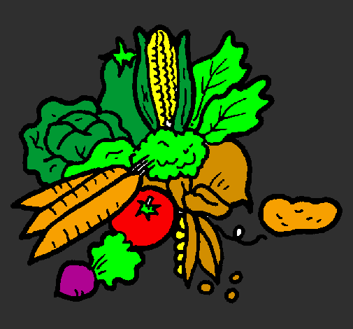 Desenho verduras pintado por BRENO 08
