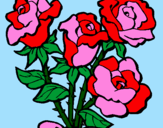 Desenho Ramo de rosas pintado por Jhonata