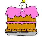 Desenho Bolo de aniversário pintado por luiz