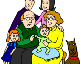 Desenho Família pintado por familia rasta pe