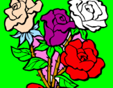 Desenho Ramo de rosas pintado por Rosas