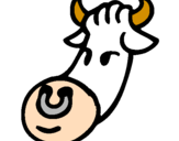 Desenho Cabeça de vaca pintado por anónimo.