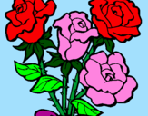 Desenho Ramo de rosas pintado por Carolina