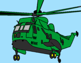 Desenho Helicoptero de resgate pintado por mateus