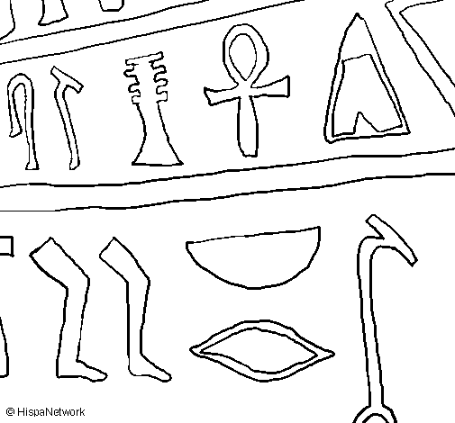 Desenho Hieróglifo pintado por Michelle