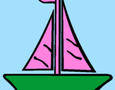 Desenho Barco veleiro pintado por mary