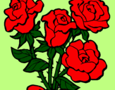 Desenho Ramo de rosas pintado por frederica vs godofreda