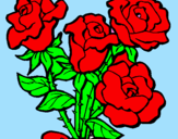 Desenho Ramo de rosas pintado por nanda e duda
