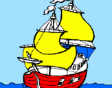 Desenho Barco pintado por ryan