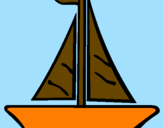 Desenho Barco veleiro pintado por samuel henriqui