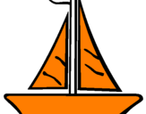 Desenho Barco veleiro pintado por clauby