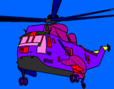 Desenho Helicoptero de resgate pintado por Ricielli samara