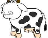 Desenho Vaca pensativa pintado por bruna