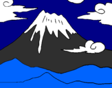 Desenho Monte Fuji pintado por JOAO VITOR