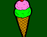 Desenho Cone de gelado pintado por MARYANNE@SILVA.2011