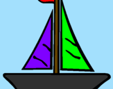 Desenho Barco veleiro pintado por pedro braz