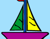 Desenho Barco veleiro pintado por kalid