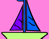 Desenho Barco veleiro pintado por sophia