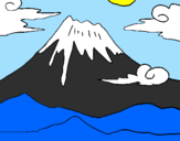 Desenho Monte Fuji pintado por gabriel