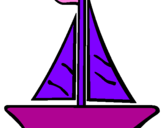 Desenho Barco veleiro pintado por murilo