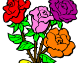 Desenho Ramo de rosas pintado por jhully
