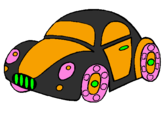 Desenho Carro de brinquedo pintado por Fusca Cor