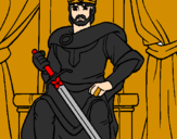 Desenho Cavaleiro rei pintado por BRUNO