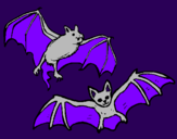 Desenho Um par de morcegos pintado por karina