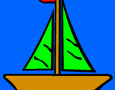 Desenho Barco veleiro pintado por lucas