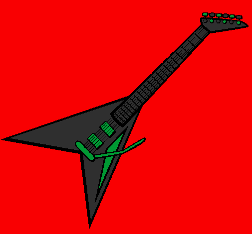 Desenho Guitarra elétrica II pintado por slipknot