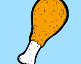 Desenho Coxas de frango pintado por pamella