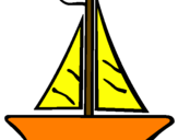 Desenho Barco veleiro pintado por tiare