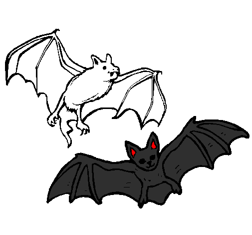Desenho Um par de morcegos pintado por Patricia