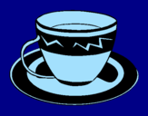 Desenho Taça de café pintado por josiane