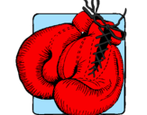 Desenho Luvas de boxe pintado por lucas