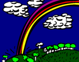 Desenho Arco-íris pintado por michelangelo
