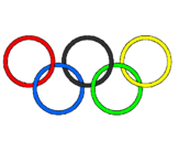 Desenho Argolas dos jogos olimpícos pintado por jason