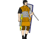 Desenho Soldado romano pintado por simone