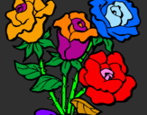 Desenho Ramo de rosas pintado por elisa 