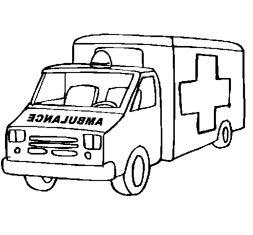 Desenho Ambulância pintado por CLEIDY
